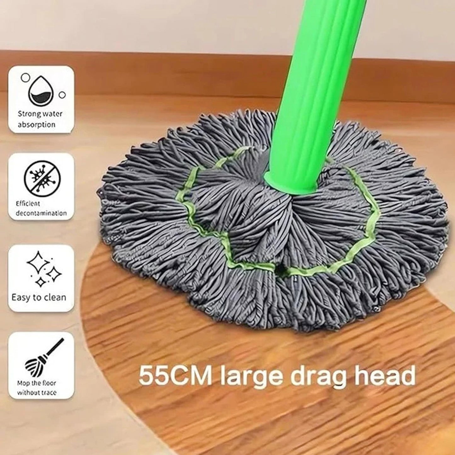 TwistEase™ Pro – 360° Self-Wringing Spin Mop | By Niyyah