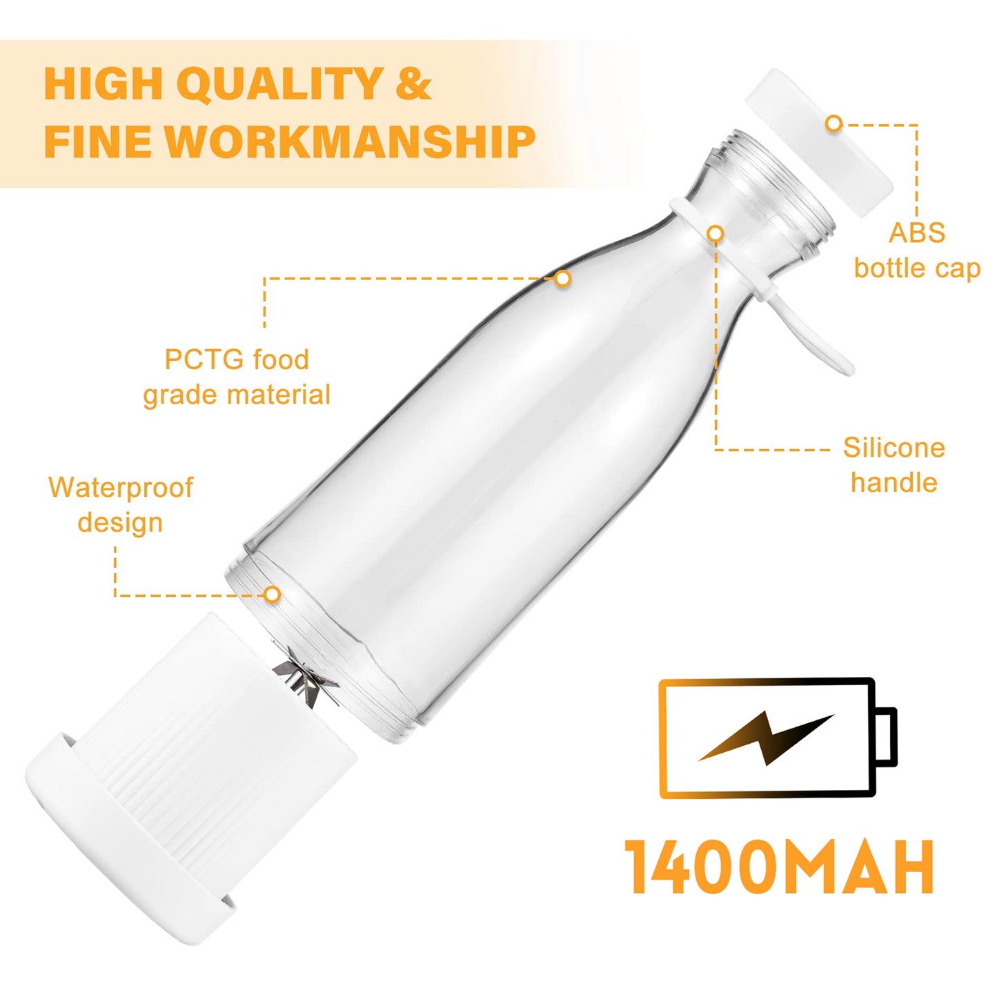 The FlexMix Elite™ By Niyyah | Rechargeable Portable Blender Bottle