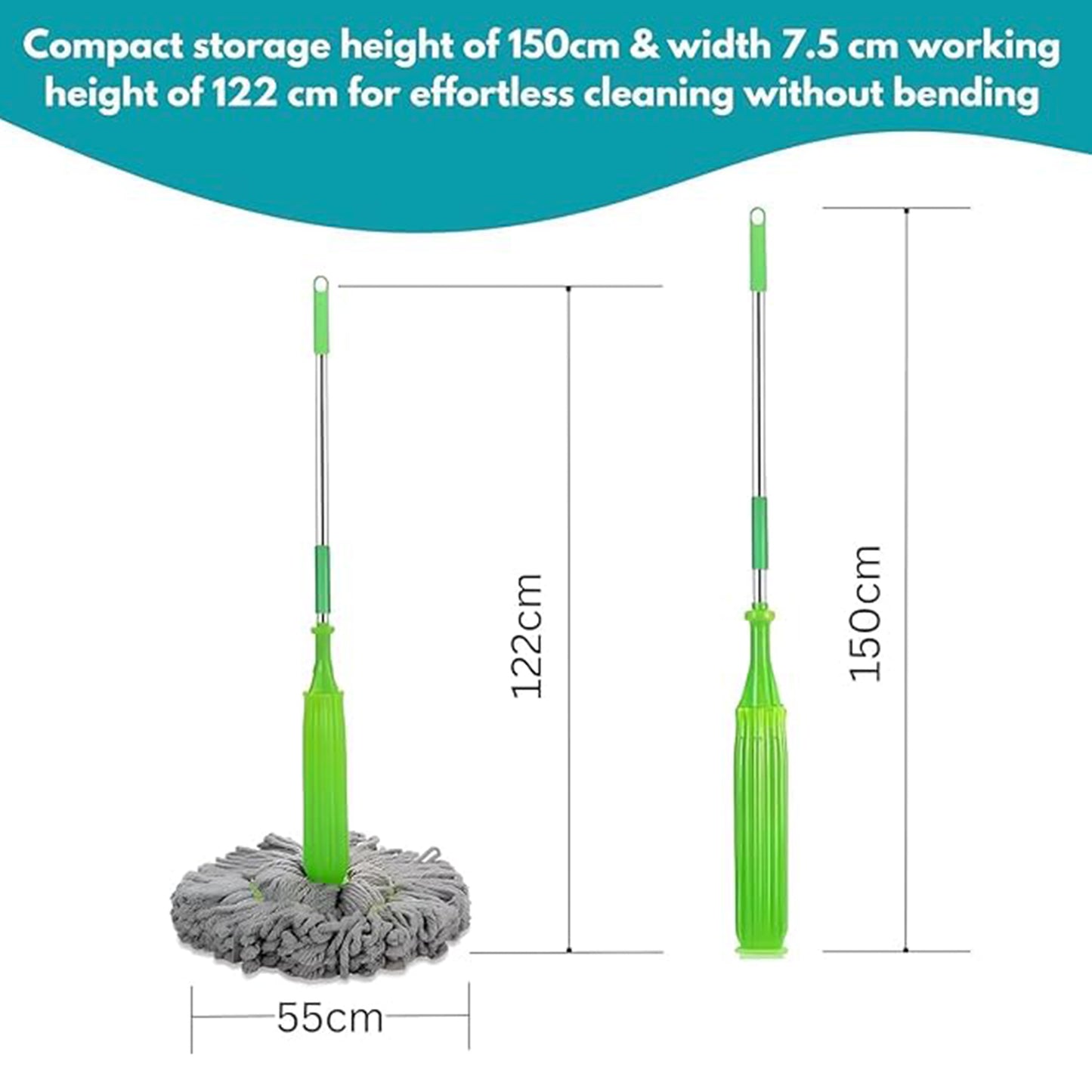 TwistEase™ Pro – 360° Self-Wringing Spin Mop | By Niyyah